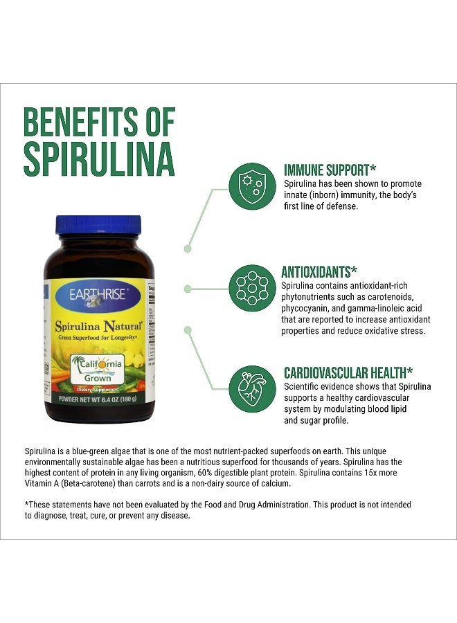 Earthrise Spirulina Powder (180g, 0.01 Pounds) - Image 3